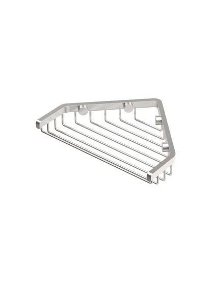 7 inch Shower Corner Basket in Satin Nickel.